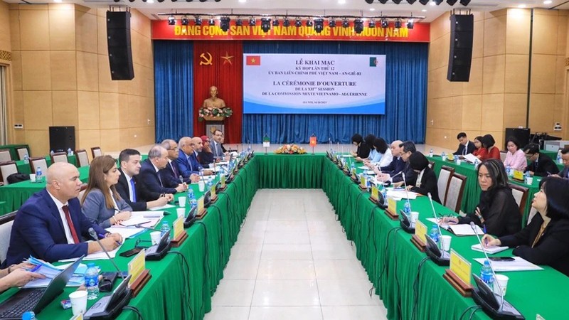 Общий вид 12-й сессии Вьетнамско-алжирского межправительственного комитета. 