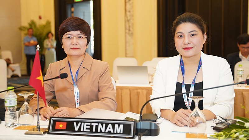 Представители Вьетнама на заседаниях.