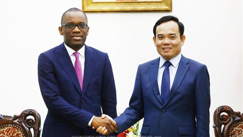 Вице-премьер Чан Лыу Куанг (справа) и Министр иностранных дел Бенина Олушегун Аджади Бакари. Фото: ВИА