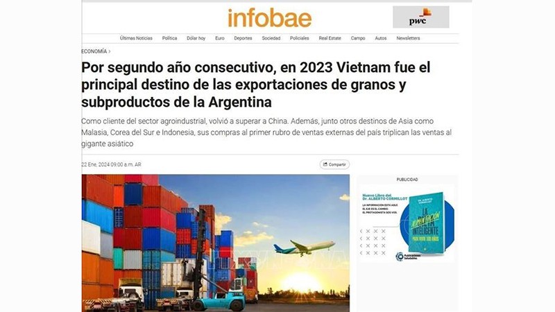 Статья в аргентинской газете Infobae. Фото: ВИА