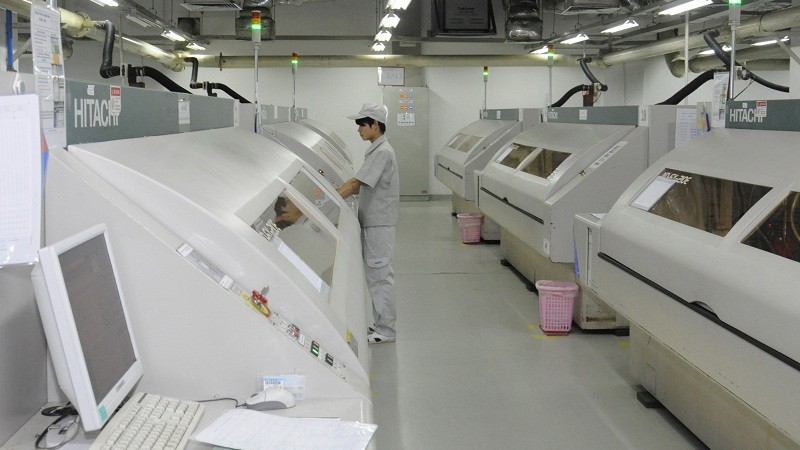 Производство печатных плат в ООО «Meiko Vietnam» в промышленном парке Тхатьтхат-Куокоай (Ханой).