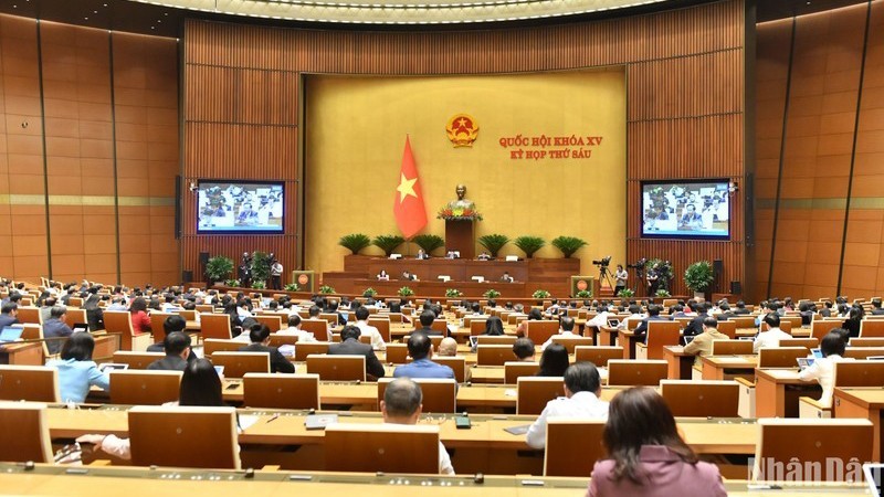 Общий вид дискуссии на 6-й сессии НС XV созыва. Фото: Зюи Линь