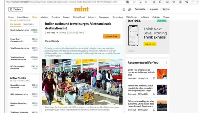 Статья на сайте Livemint.com. Фото: ВИА