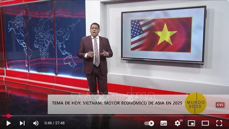 Кубинский телеканал «Cubavisión Internacional» проанализировал впечатляющие достижения Вьетнама в области экономического развития. Фото: ВИА