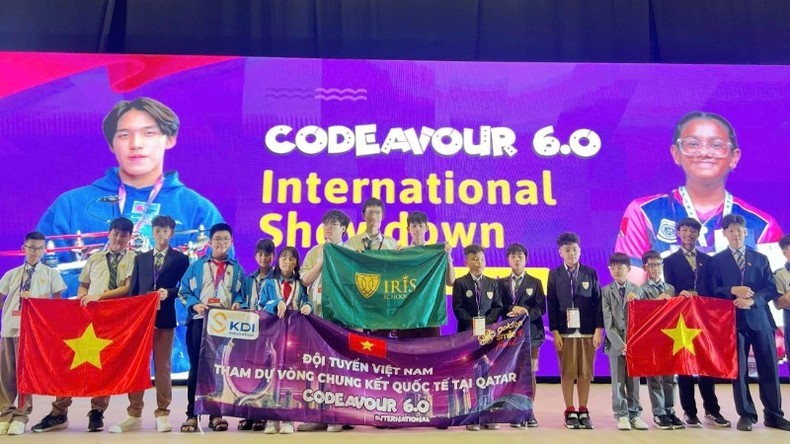 Вьетнамская команда на финале «Codeavour 6.0» в Дохе (Катар). Фото: Внештатный сотрудник