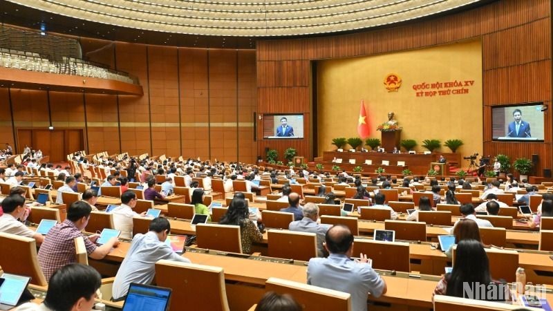 Общий вид заседания НС в первой половине дня 13 мая. Фото: Буй Жанг