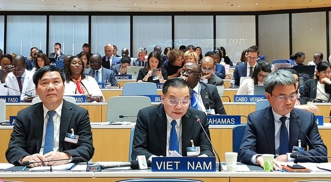 Делегация Вьетнама на 59-м заседании Генеральной ассамблеи государств-членов ВОИС. Фото: VTV