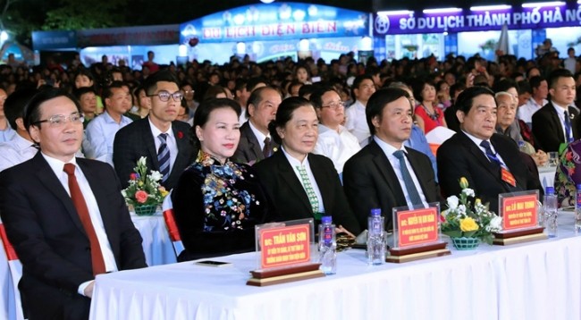 Председатель НС Вьетнама Нгуен Тхи Ким Нган на открытии Фестиваля. Фото: VNA