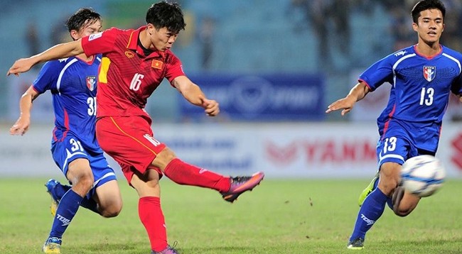 Конг Фыонг забил гол в товарищеском матче со сборной Тайваня (Китай). Фото: bongdanet.vn