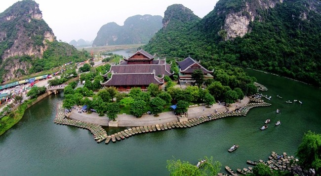 Комплекс достопримечательностей Чанган (провинция Ниньбинь) был признан ЮНЕСКО объектом Всемирного культурного и природного наследия. Фото: dantri.com.vn