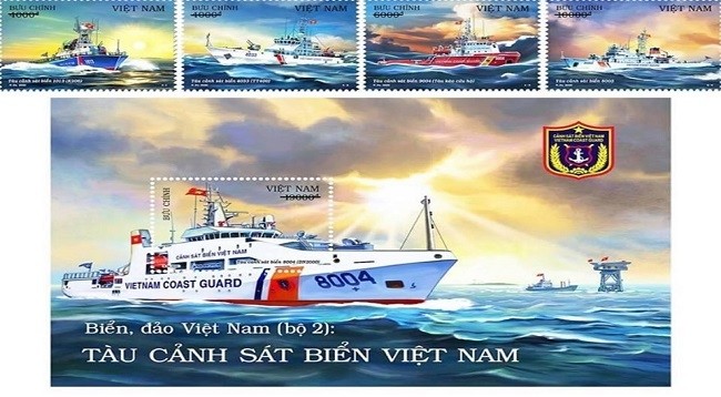 Набор почтовых марок «Вьетнамское море и острова: Корабли морской полиции Вьетнама». Фото: vietnamnet.vn
