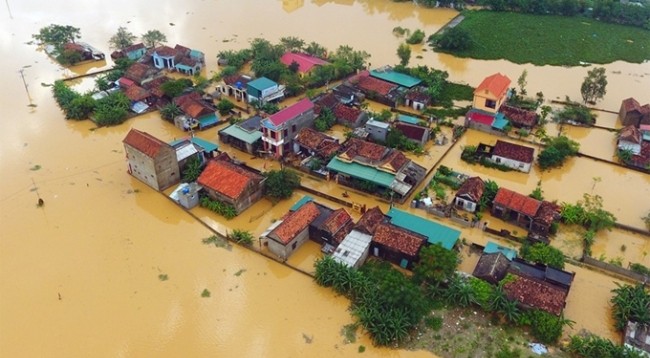 Последствия наводнений в провинции Куангбинь. Фото: dangcongsan.vn