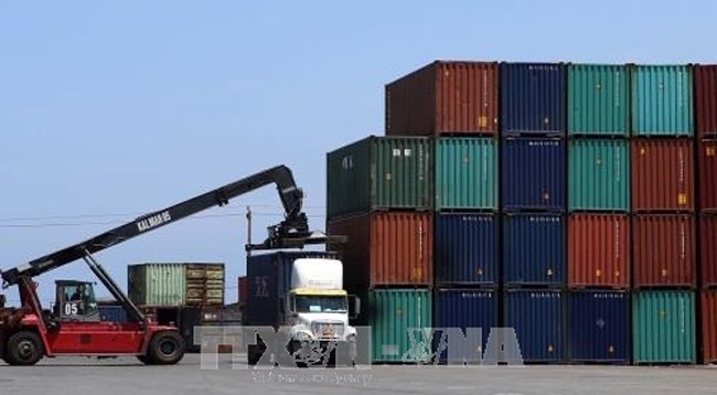 Перевалка контейнеров в порту Дананг. Фото: VNA