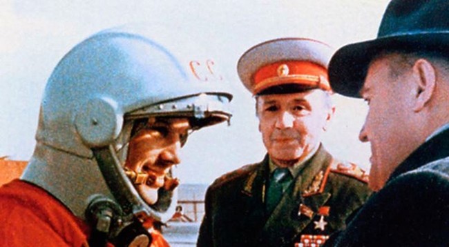 Юрий Гагарин и Сергей Королев перед стартом. Фото: Министерство обороны РФ