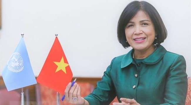 Посол Ле Тхи Тует Май, глава постоянной миссии Вьетнама при ООН, ВТО и других международных организациях в Женеве. Фото: VNA