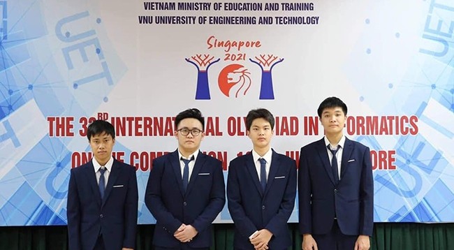 Вьетнамские школьники на Международной олимпиаде по информатике – 2021. Фото: Средная спецшкола им. Фан Бой Тяу