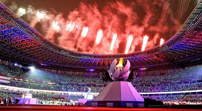 Общий вид церемонии закрытия Паралимпиады на Национальном стадионе в Токио. Фото: IOC