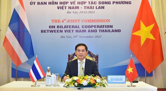 Министр иностранных дел Вьетнама Буй Тхань Шон председательствует на заседании. Фото: МИД Вьетнама