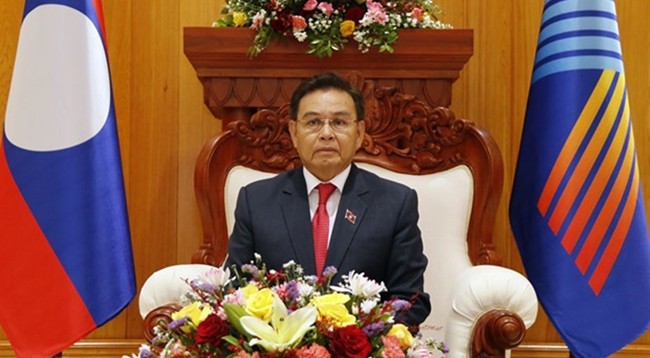 Председатель Национальной ассамблеи ЛНДР Сайсомфон Фомвихан. Фото: vietnamplus.vn