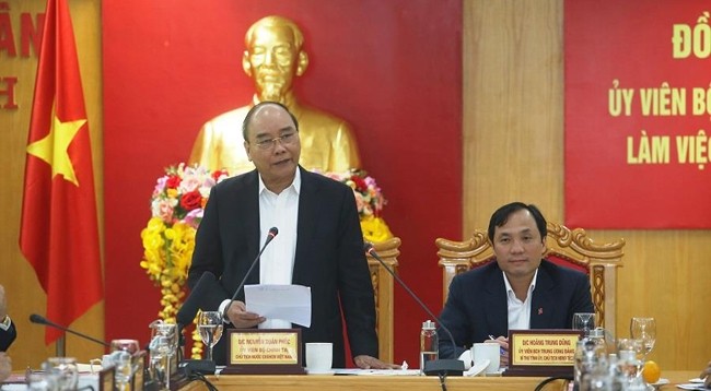 Президент Нгуен Суан Фук выступает с речью. Фото: Нго Туан