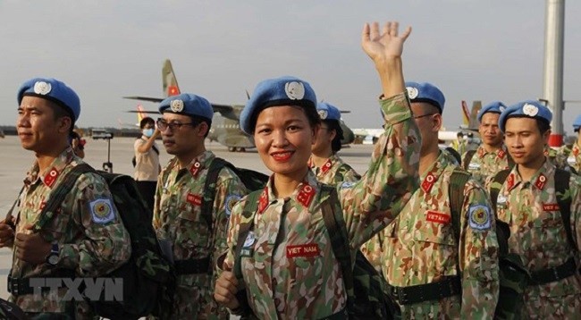Вьетнамские офицеры участвуют в миротворческой деятельности ООН. Фото: VNA