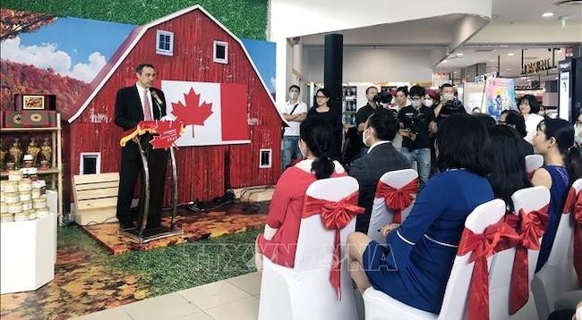 Церемония открытия Недели продвижения канадских продуктов питания и потребительских товаров в г. Хошимине. Фото: VNA