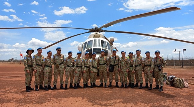 Передовой отряд Саперной группы №1 в Абьее. Фото: Управление по миротворческой деятельности Вьетнама