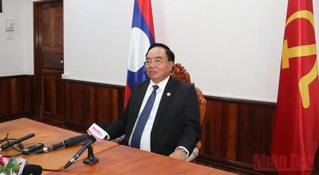 Министр планирования и инвестиций Лаоса, Председатель комитета сотрудничества между Лаосом и Вьетнамом Кхамджане Вонгфоси. Фото: Суан Шон 