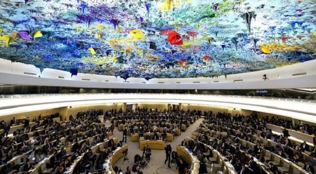 Пленарное заседание Совета ООН по правам человека. Фото: AFP/VNA