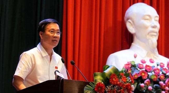 Постоянный член Секретариата ЦК КПВ Во Ван Тхыонг выступает на встрече. Фото: VGP