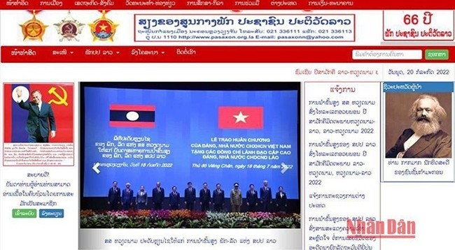 Лаосская газета освещает мероприятия в честь Года солидарности и дружбы между Лаосом и Вьетнамом, между Вьетнамом и Лаосом – 2022.