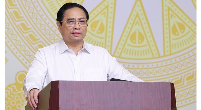 Премьер-министр Фам Минь Тьинь выступает на конференции. Фото: daibieunhandan.vn