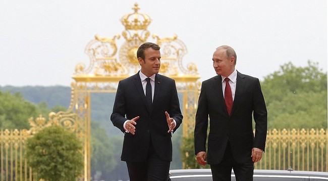 Президент России Владимир Путин и  президент Франции Эммануэль Макрон. Фото: kremlin.ru
