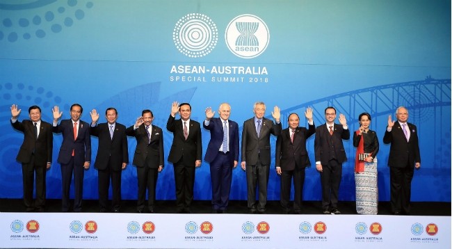 Главы делегаций стран на специальном саммите «АСЕАН – Австралия». Фото: VGP